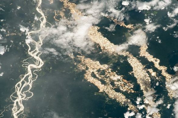 Amazonka widziana z Miedzynarodowej Stacji Kosmicz