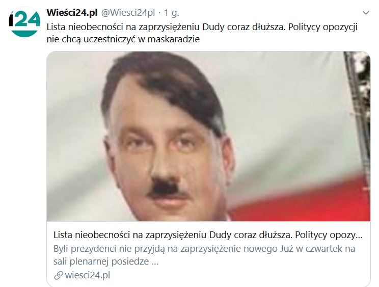 Duda jak Hitler! Kolejny atak hejterskiego portalu na Prezydenta Andrzeja Dudę! - ZycieStolicy.com.pl