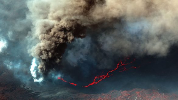 wulkan cumbre vieja zdjecie satelitarne